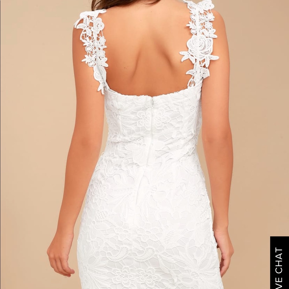 SOLD: Lulu’s uno, dos, lace white dress small NWT - Picture 2 of 4